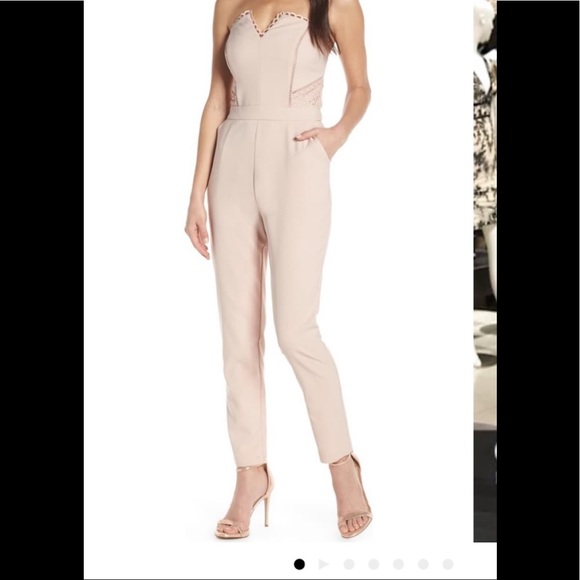 Harlyn Pants - NWOT Harlyn Strapless Jumpsuit in Blush small